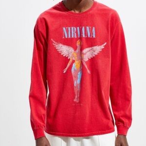 Nirvana Pigment Dye Long Sleeve Tshirt, Large